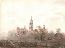 The Church Of Peter And Paul - paper, watercolors