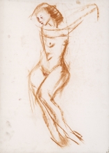 Nude 13 - pastel, paper